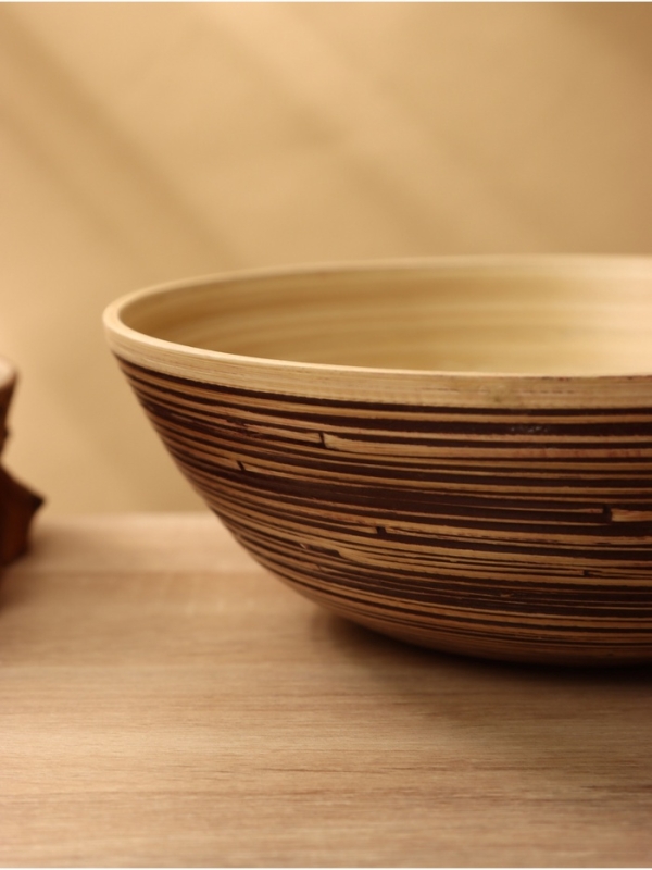 Салатник 25х25х8 см, бамбук