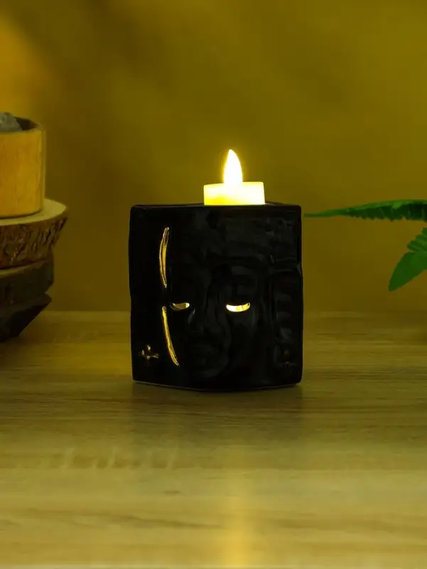 Аромалампа &laquo;Маска&raquo;, 11&times;9&times;6 см, керамика, тёмно-коричневая