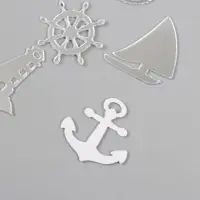 Декоративные элементы для творчества &laquo;Арт Узор. Морская тематика&raquo;, набор 6 шт., пластик зеркальный