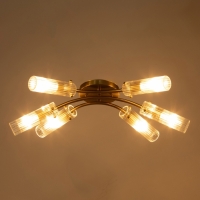 Люстра "Рико" 6х40Вт Е27 бронза 60х40х20см