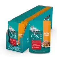 Влажный корм Purinа One для стерилизованных кошек, курица/фасоль, 75 г