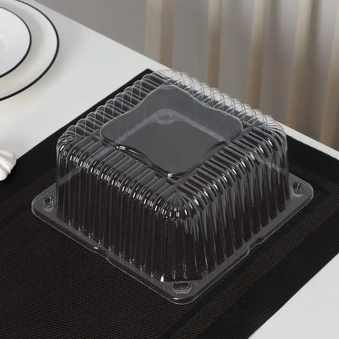 Крышка для тортницы пластиковая одноразовая ИП-43, 18,5&times;18,5&times;10,5 см, внутренний 16&times;16&times;10 см, 480 шт/уп