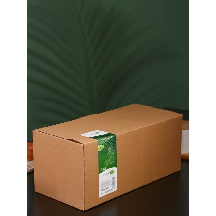 Набор фарфоровых кружек на бамбуковой подставке BellaTenero &laquo;Тюльпан&raquo;, 6 предметов: 300 мл, цвет белый