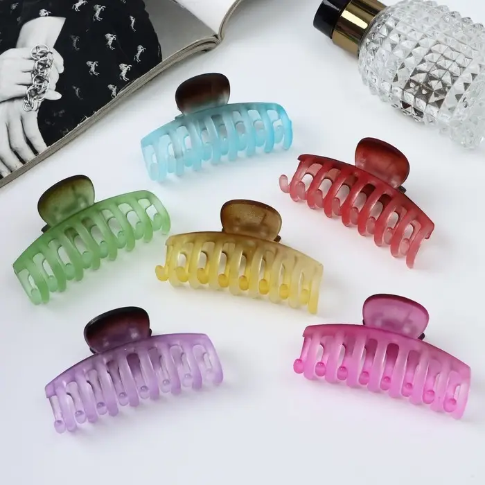 Крабик для волос &laquo;Фрида&raquo;, прямой матовый, 7 см, МИКС