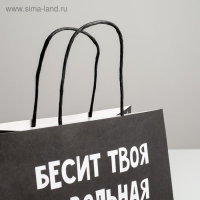 Пакет подарочный, упаковка, &laquo;Бесит&raquo;, 22 х 22 х 11 см