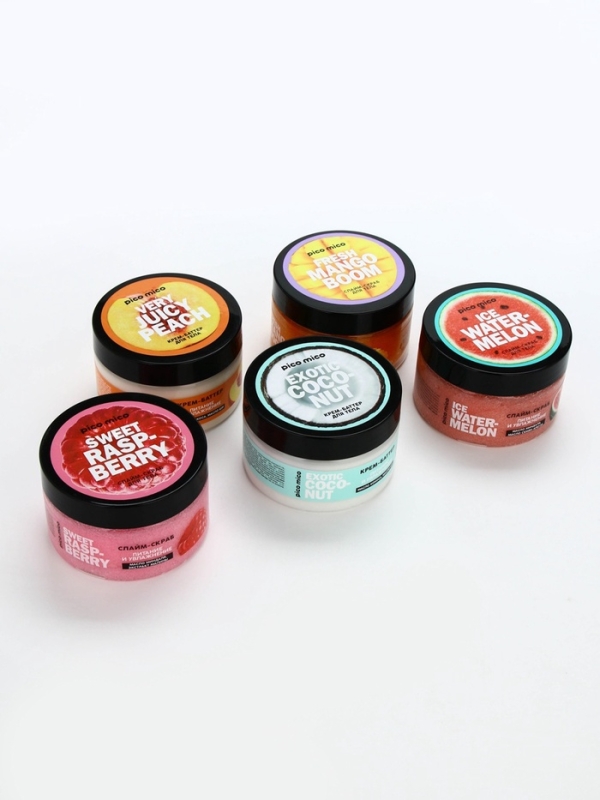 Скраб-слайм для тела Fresh mango boom, питание и увлажнение, с ароматом манго, 250 г, PICO MICO