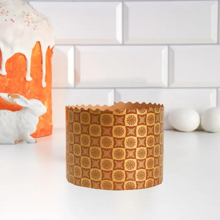 Форма бумажная для кулича Деко-про &laquo;Новый стандарт&raquo;, 11&times;8.5 см, МИКС