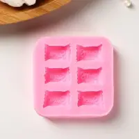 Молд Sweet, силикон, 6&times;6&times;1 см, цвет розовый