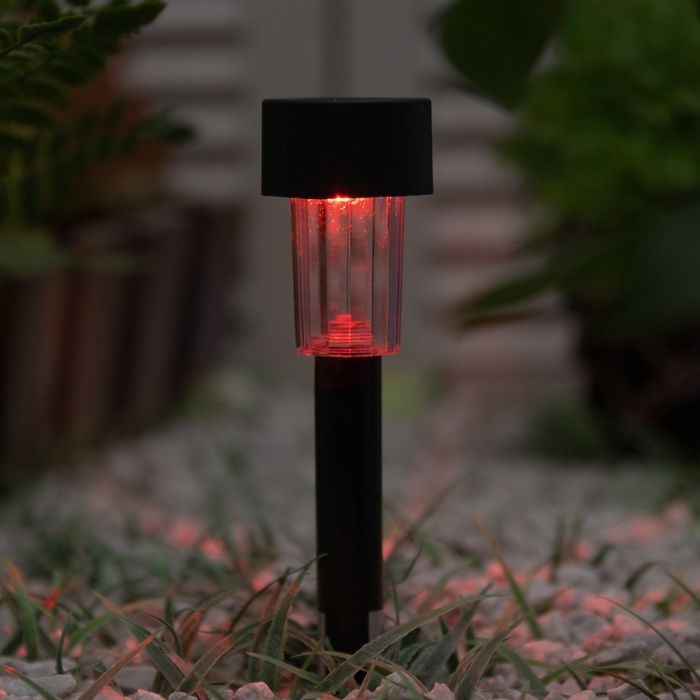 Набор садовых светильников на солнечной батарее &laquo;Цилиндр&raquo;, 4.5 &times; 30 &times; 4.5 см, 1 LED, свечение мульти (RGB), 10 шт.