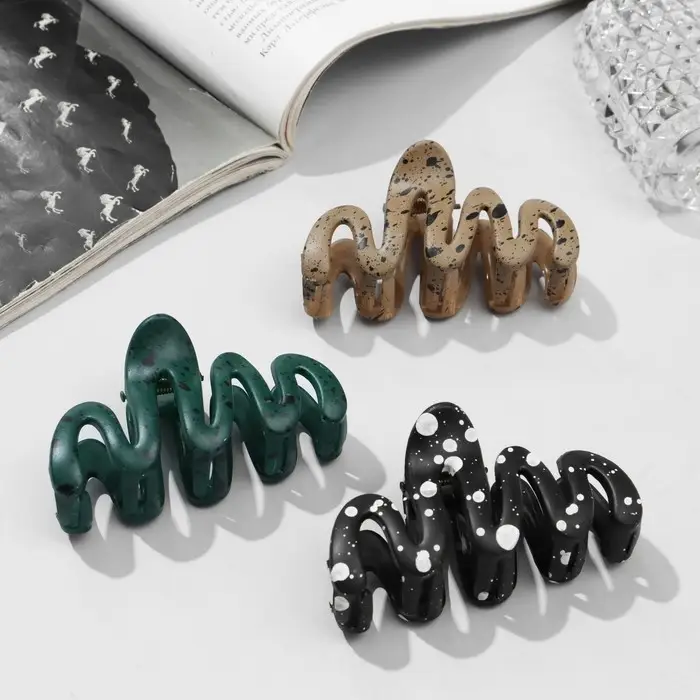 Крабик для волос &laquo;Флоранс&raquo;, волна, 7 см, МИКС