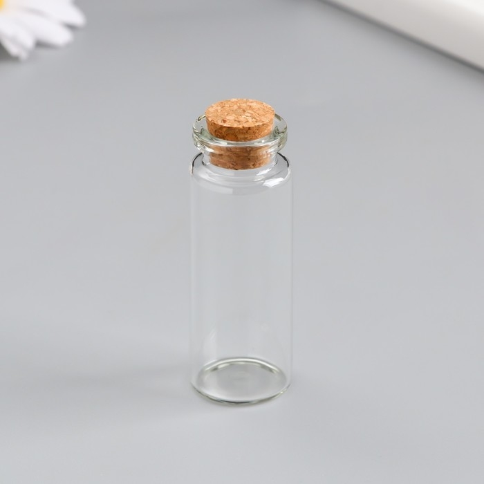 Декор для творчества стекло Декор для творчества стекло "Бутылочка с пробкой"набор 5 шт 14 мл 6х2,2х2,2 см