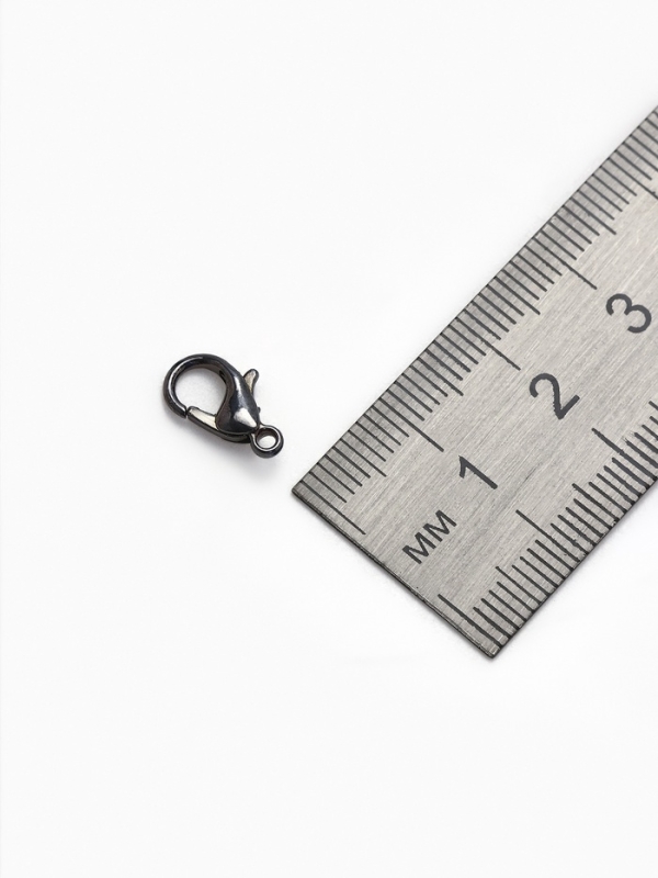 Замок-карабин СМ-536, (набор 10 шт.), 12×7 мм, цвет серый Замок-карабин СМ-536, (набор 10 шт.), 12×7 мм, цвет серый