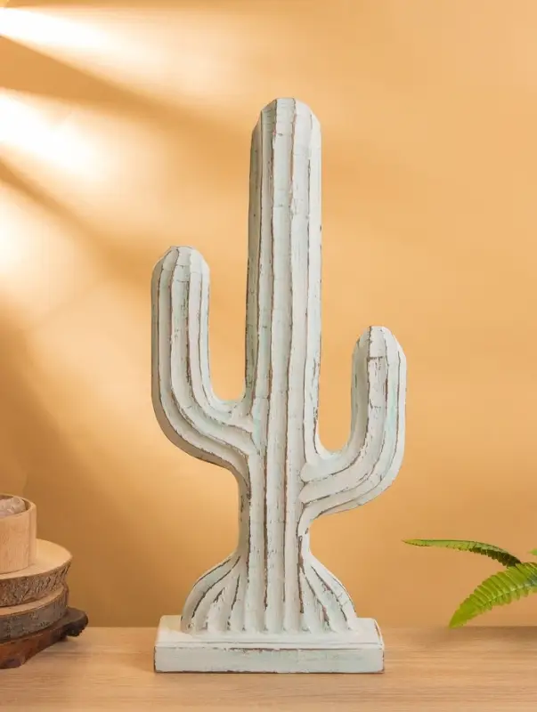 Сувенир &laquo;Кактус&raquo;, 24&times;9&times;54 см, дерево, голубой