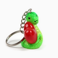 Новогодний брелок для ключей, объемный &laquo;Новый год: Змея с сердцем&raquo; 3,5 х 8,2 см