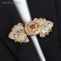Зажим для кардигана &laquo;Восток&raquo;, цвет коричневый в золоте
