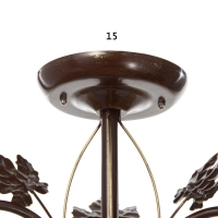 Люстра "Сусана" 3х15Вт Е27 коричневый/золото 53х53х32см BayerLux