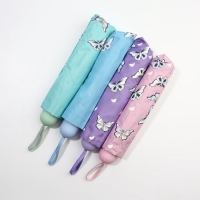 Зонт механический &laquo;Бабочки&raquo;, с проявляющимся рисунком, 4 сложения, 8 спиц, R = 47/55 см, D = 110 см, цвет МИКС