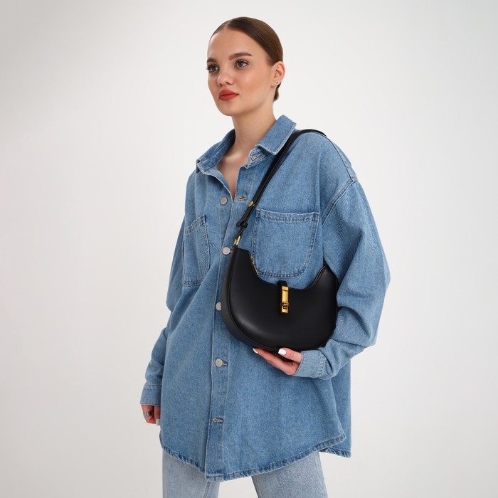 Сумка женская TEXTURA, маленький размер, цвет чёрный