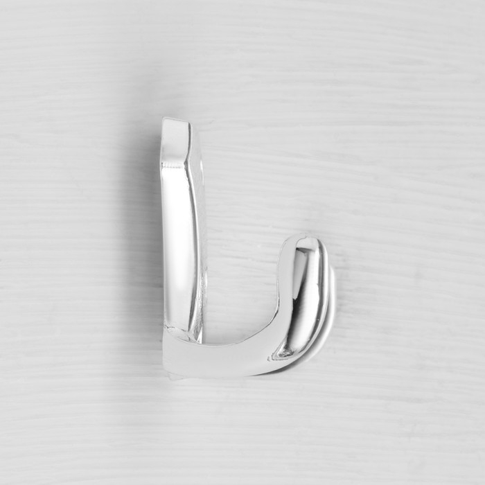 Крючок-вешалка №16, цвет хром глянец, 50 шт.