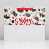 Новый год. Пакет ламинированный горизонтальный "Снегири",49 х 40 х 19 см.