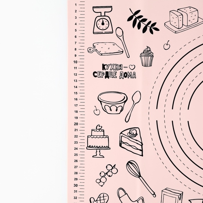 Силиконовой коврик для выпечки &laquo;Сердце дома&raquo;, 50 х 40 см