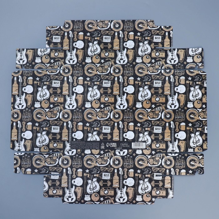 Коробка подарочная, упаковка, &laquo;Мужской&raquo; , 23.5 х 20.5 х 5.5 см