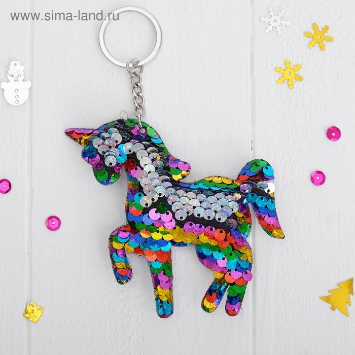 Мягкий брелок-хамелеон &laquo;Единорог&raquo;