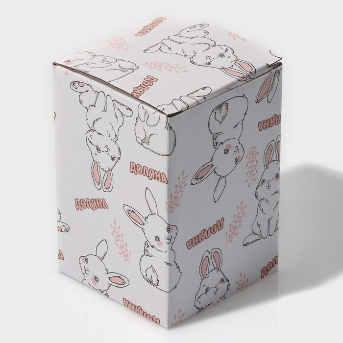 Банка стеклянная для хранения сыпучих продуктов Доляна &laquo;Зайка&raquo;, 950 мл, с керамической крышкой