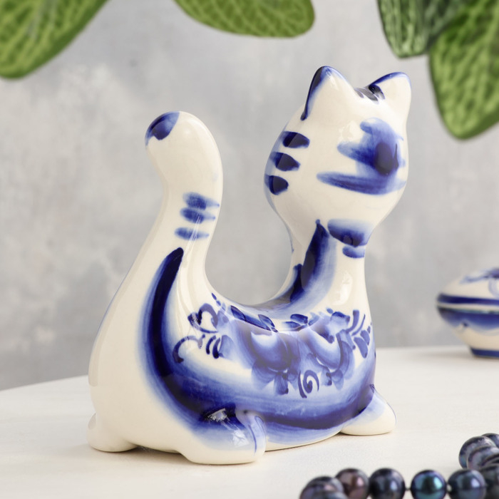 Сувенир &laquo;Кот Пряник&raquo;,  гжель