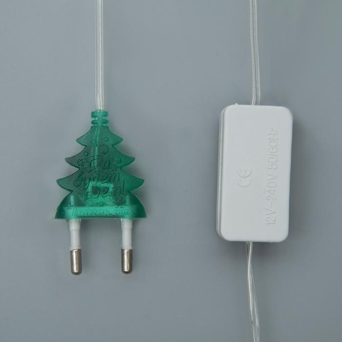 Гирлянда &laquo;Нить&raquo; 2.5 м, IP20, прозрачная нить, 25 LED, свечение RG/RB, мигание, 220 В