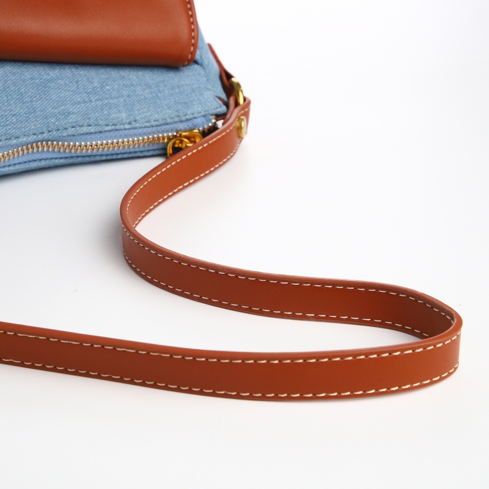 Сумка женская TEXTURA, средний размер, цвет голубой джинс