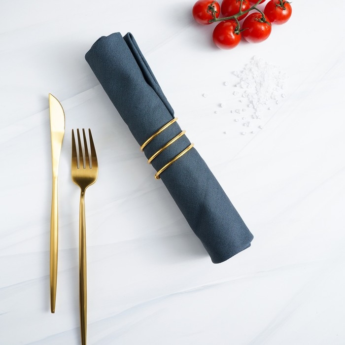 Кольцо для салфеток &laquo;Спираль&raquo;, 4,5&times;4 см, цвет золотой