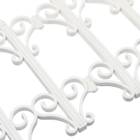 Ограждение декоративное, 25 &times; 180 см, 5 секций, пластик, белое, &laquo;Классика&raquo;