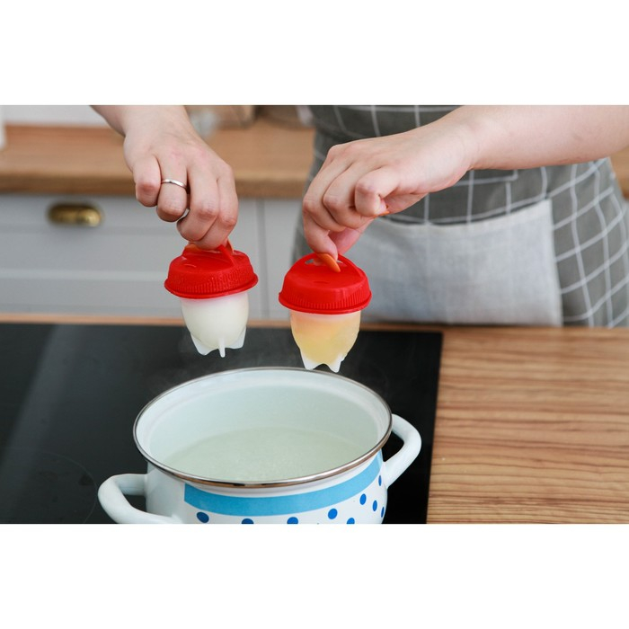 Набор контейнеров для варки яиц без скорлупы, 6 шт, 6,5&times;9 см