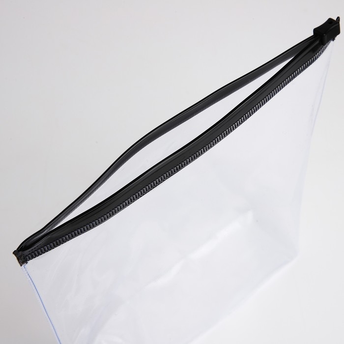 Косметичка с застёжкой зип-лок, цвет прозрачный/чёрный Косметичка с застёжкой зип-лок, цвет прозрачный/чёрный