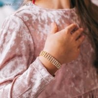 Браслет детский &laquo;Выбражулька&raquo; лёд, 3 ряда, цвет белый в золоте