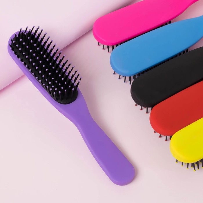 Расчёска массажная, 4 &times; 20 см, цвет МИКС