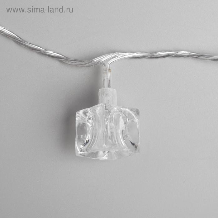 Гирлянда &laquo;Нить&raquo; 5 м с насадками &laquo;Кубики&raquo;, IP20, прозрачная нить, 20 LED, свечение мульти (RG/RB), мигание, 220 В