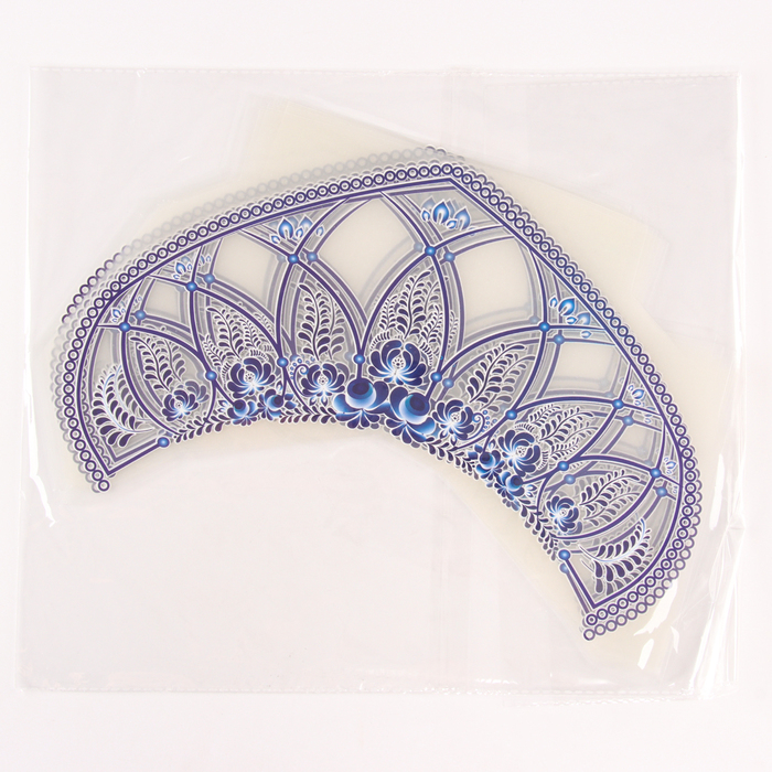 Термотрансфер &laquo;Гжель на белом&raquo;, набор 10 шт.