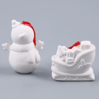 Набор ёлочных украшений под раскраску &laquo;Волшебный&raquo;, 4 шт., с подвесом, кисть