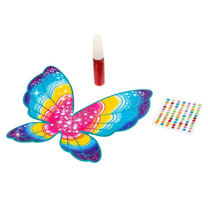 Кукла-модель с крыльями &laquo;Радужная фея&raquo;, гель с блёстками и стразы в наборе