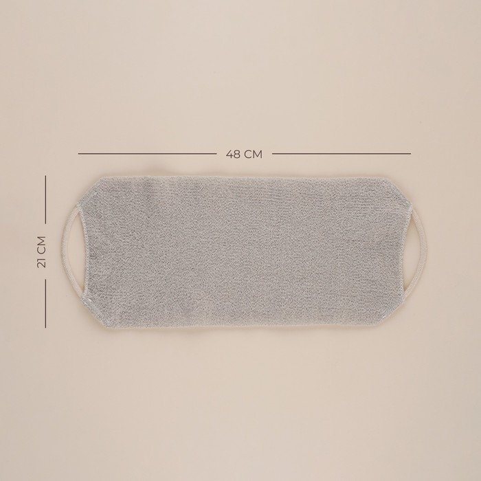 Мочалка - лента массажная SL Home &laquo;Ортика&raquo;, хлопок, 48&times;21 см, цвет бежевый