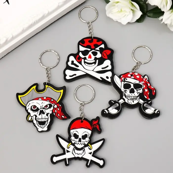 Брелок EVA "Череп" МИКС 6х5,7 см