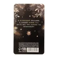 Магнит новогодний на холодильник &laquo;Счастливый рубль&raquo;, диам. 4 см, зол