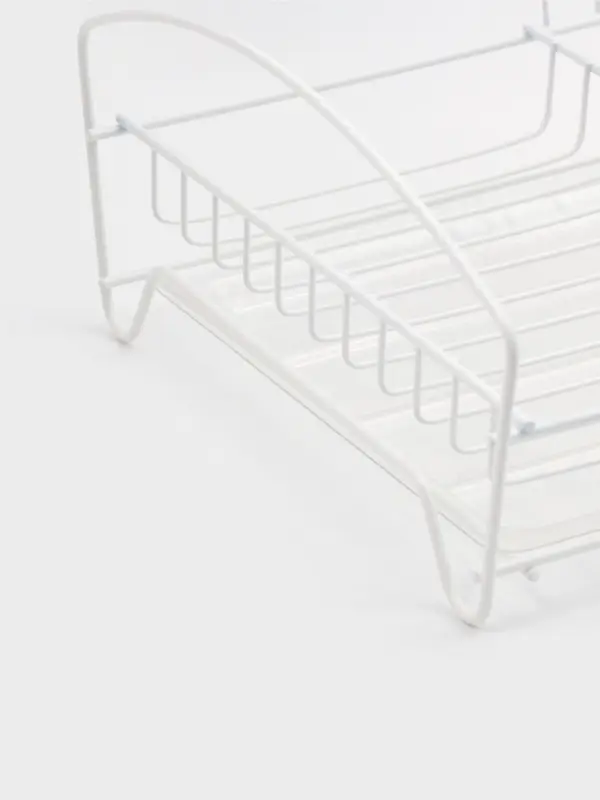 Сушилка для тарелок и кружек с поддоном 39*25*12 см, цвет белый