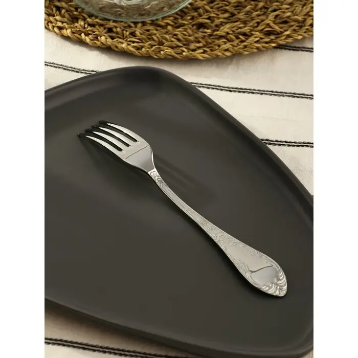 Вилка столовая &laquo;Посольская&raquo;, h=20 см, толщина 2,5 мм, цвет серебряный