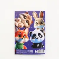 Блокнот А6, 32 л на скрепке, в клетку  "Пушистики"