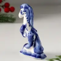 Сувенир Лошадь цирковая малая, 8,5х6,5 см, гжель