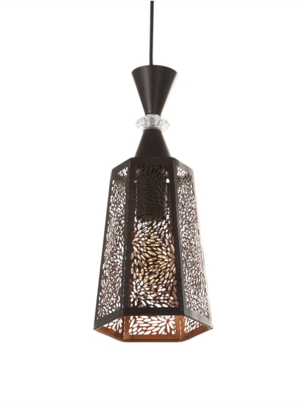 Светильник "Цветы" 1х40Вт Е27 черный 15х15х35+100см