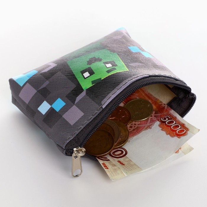 Кошелёк детский для мальчика &laquo;Пиксельный мир&raquo;, МИКС